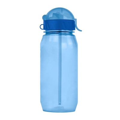 Спортивная бутылка "Classic" с трубочкой, blue (400 ml)