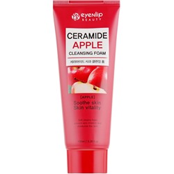 Пенка для умывания с экстрактом яблока CERAMIDE APPLE CLEANSING FOAM, EYENLIP, 100 мл