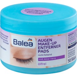 Balea (Балеа) Подушечки для снятия тонального крема для глаз без масла, 50 шт