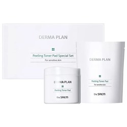 Пэды для лица очищающие набор Derma Plan Peeling Toner Pad Special Set, THE SAEM, 145 мл/105 мл