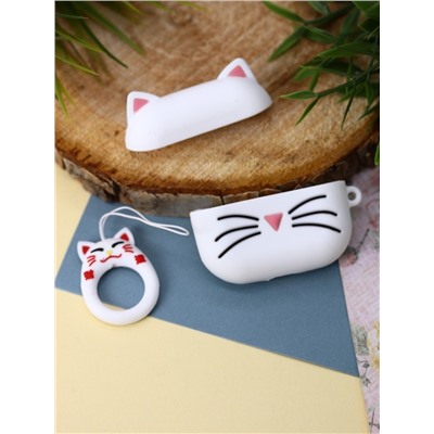 Чехол для AirPods Pro "Cat whiskers", white