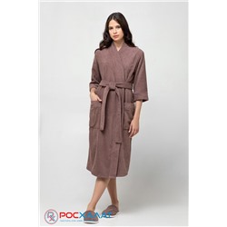 Женский облегченный махровый халат с планкой МЗО-107 (69)