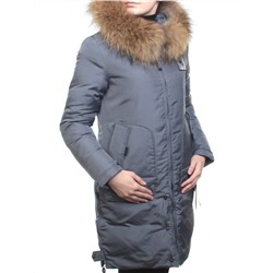 17-23 Пальто зимнее женское (холлофайбер, натуральный мех лисицы) размер S - 42 российский