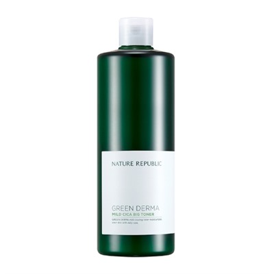 NATURE REPUBLIC Green Derma Mild Cica Большой Тонер 500мл