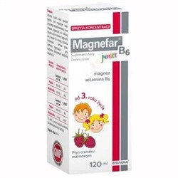 Magnefar B6 Junior жидкость для детей от 3 лет и взрослых, со вкусом малины, 120 мл