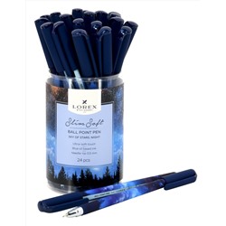 Ручка шариковая маслян LOREX SKY OF STARS.NIGHT Slim Soft 0,50мм синий игольч LXOPSS-SS2/24/Китай