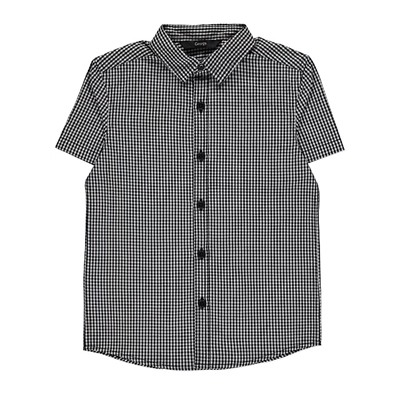 Black Check Short Sleeve Shirt