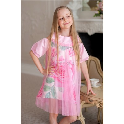 Платье нарядное для девочки арт.2012, цвет розовый