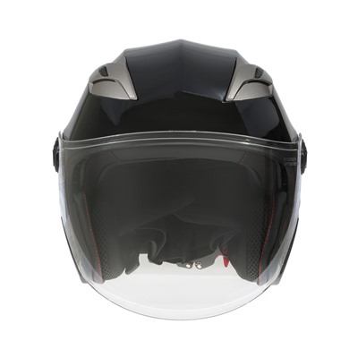 Шлем открытый с двумя визорами, размер M (57-58), модель - BLD-708E, черный глянцевый