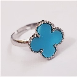 Кольцо безразмерное, цвет голубой, арт.506.741