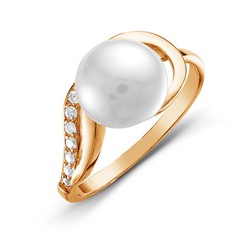 Золотое кольцо с жемчугом - 464