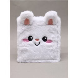 Блокнот плюшевый «Cute hare», white (15*14 см)