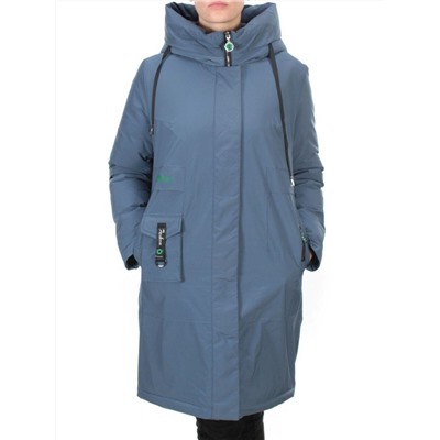 21-975 BLUE Пальто зимнее женское AIKESDFRS (200 гр. холлофайбера) размер 56