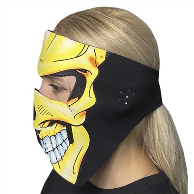 Защитная маска с молодежным хоррор-принтом - Яркий дизайн для тех, кто хочет всегда оставаться индивидуальностью! Многоразовая защитная маска изготовлена из неопрена №37
