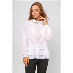Блуза с воланами Белая
