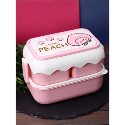 Ланчбокс «I love Peach», pink (2500 мл)