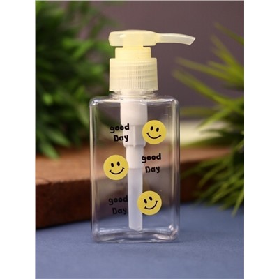 Дорожная бутылочка "Good day", yellow (100 ml)