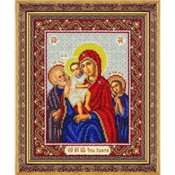 Набор для вышивания бисером Паутинка Б-1065 Пр.Богородица Трех радостей, 20*25 см