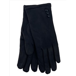 Женские перчатки из велюра, цвет черный