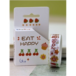 Декоративный скотч «Eat happy»