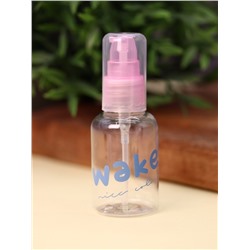 Дорожная бутылочка "Wake!", pink (50 ml)