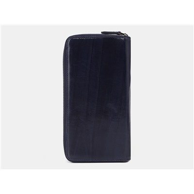 Кожаное портмоне с росписью из натуральной кожи «PR0015 Blue Ринг»