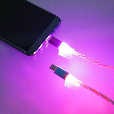 FORZA Кабель для зарядки Micro USB, Конфетти, 1м, 1.5А, цветной с подсветкой