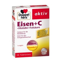 Doppelherz (Доппельхерц) Eisen + C + Histidin + Folsaure Tabletten 30 шт