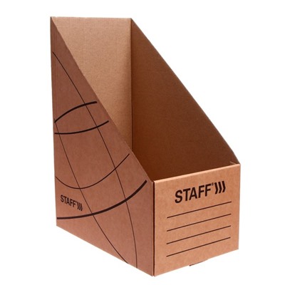 Накопитель документов, стойка-угол STAFF, 150 мм, до 1400 листов, бурый