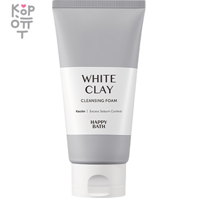 Happy Bath White Clay Pore Cleansing Foam - Очищающая пенка с белой глиной 150гр. ,