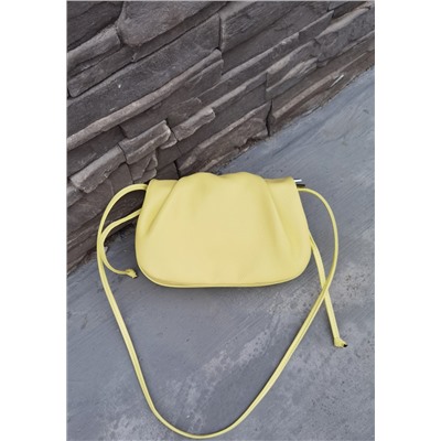 Женская сумка из натуральной кожи, цвет желтый