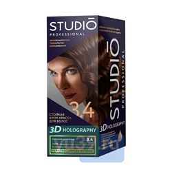 Крем-краска Studio Professional для волос цвет: 3.4 Горький шоколад, 50/50/15 мл.