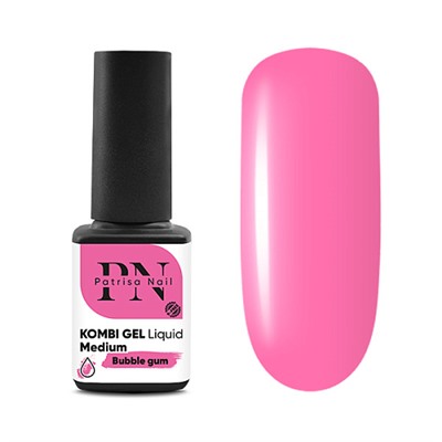 12 мл, Patrisa Nail, Kombi Gel Liquid Medium Bubble gum