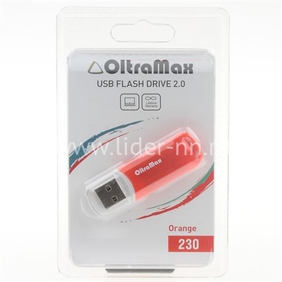 USB Flash 4GB Oltramax (230) оранжевый