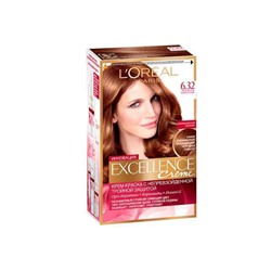 LOREAL Excellence краска для волос Creme 6.32 Сол. светло-коричневый