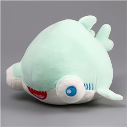 Мягкая игрушка «Акула» с большими глазами, 19 см, цвет бирюзовый