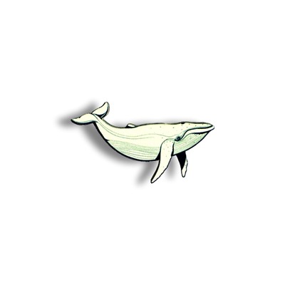 Белый кит1 - Брошь/ значок - 274