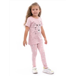 Комплект детский (лосины, футболка)  GKL 066-003 (Розовый)