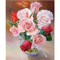 Картина по номерам 40х50 - Розы (худ. Самарская Е.)