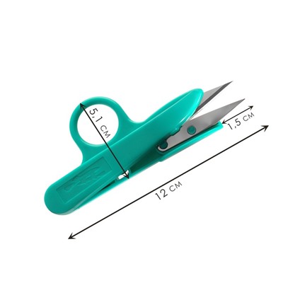 Ножницы для обрезки ниток, с кольцом, 12 см, цвет МИКС