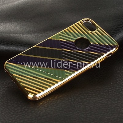 Задняя панель для  iPhone7/8 Силикон (15027ch) золото/зеленый