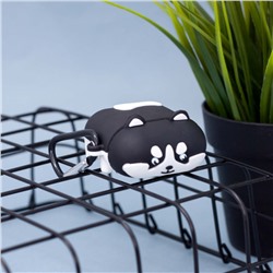 Чехол для airpods "Dog", black