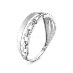 Кольцо из серебра родированное - Цепь К-4377-Р
