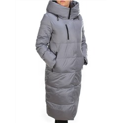 S21105 GREY Пальто зимнее женское облегченное Y SILK TREE размер L - 48 российский