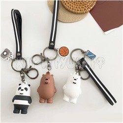 Брелок большой силиконовый с карабином We bare bears Медведь в ассортименте br_bear3, br_bear3