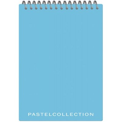 Блокнот на спирали А5 60л клетка "Pastel Collection Blue" пластиковая обложка 3411 Полином