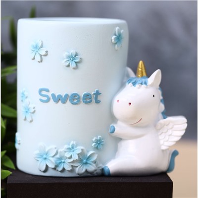Подставка для канцелярских принадлежностей «Sweet unicorn», blue