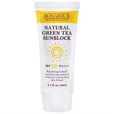 BONAJOUR Green Tea Солнцезащитный крем с экстрактом зеленого чая SPF50/PA+++