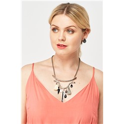 Embellished Necklace And Earrings Set