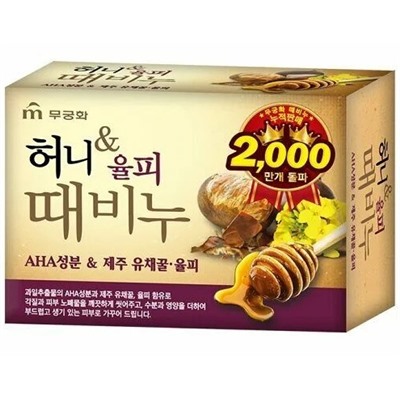 Мыло-скраб с экстрактом меда и каштана Honey & Chestnut Scrub Soap, MUKUNGHWA   100 г